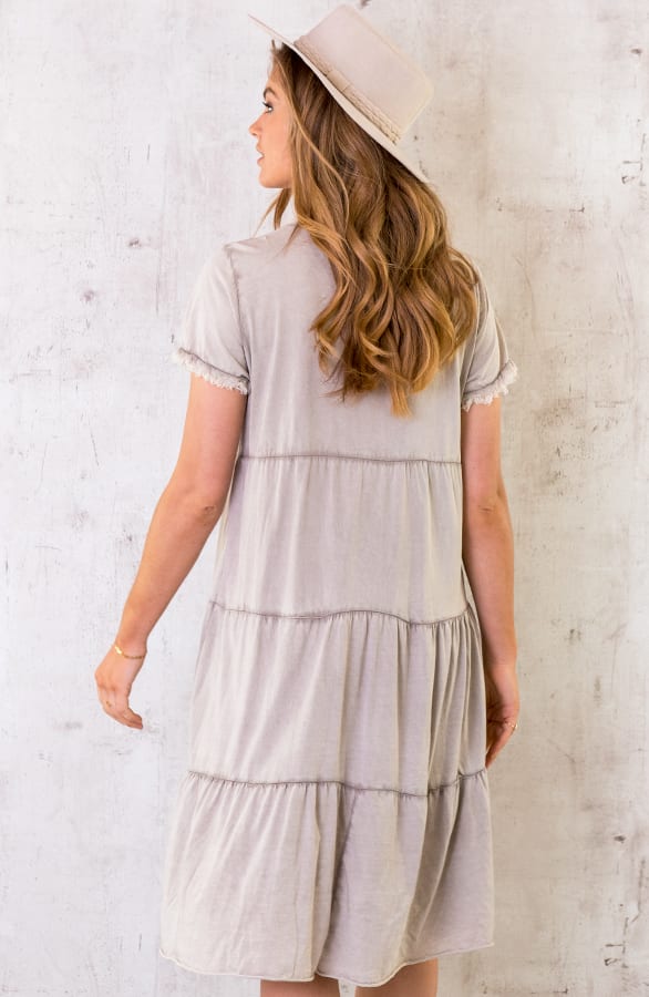 Oversized Washed Jurk Taupe – shoparchief, foto 5