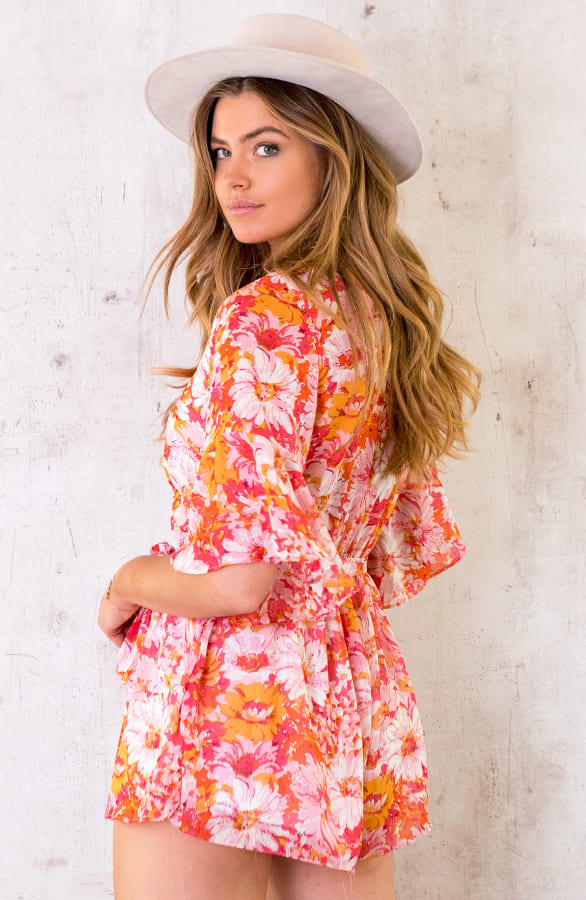 Playsuit Bloemen Roze – shoparchief, foto 3
