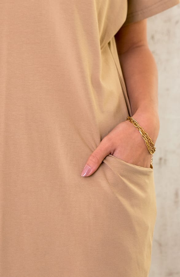 Pocket Tuniek Dames Camel – shoparchief, foto 5