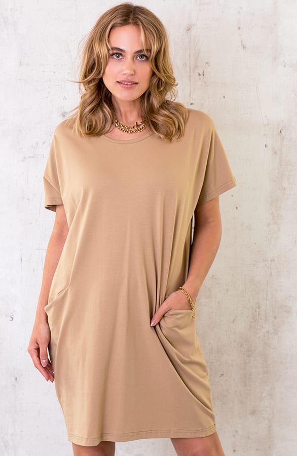 Pocket Tuniek Dames Camel – shoparchief, foto 1