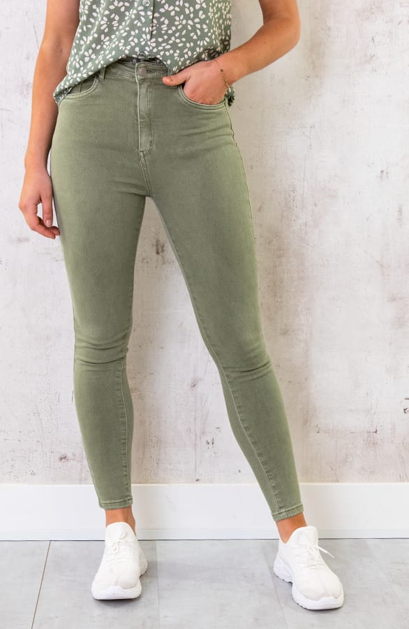 Skinny High Waist Jeans Army – shoparchief, foto 1