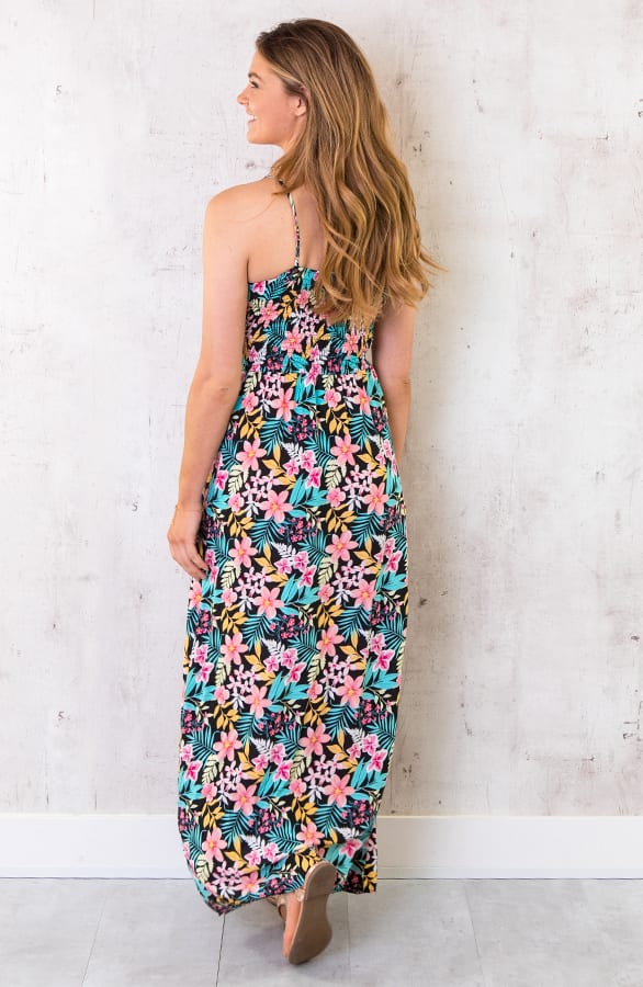 Spaghetti Maxi Jurk Tropical Multicolor – shoparchief, foto 4