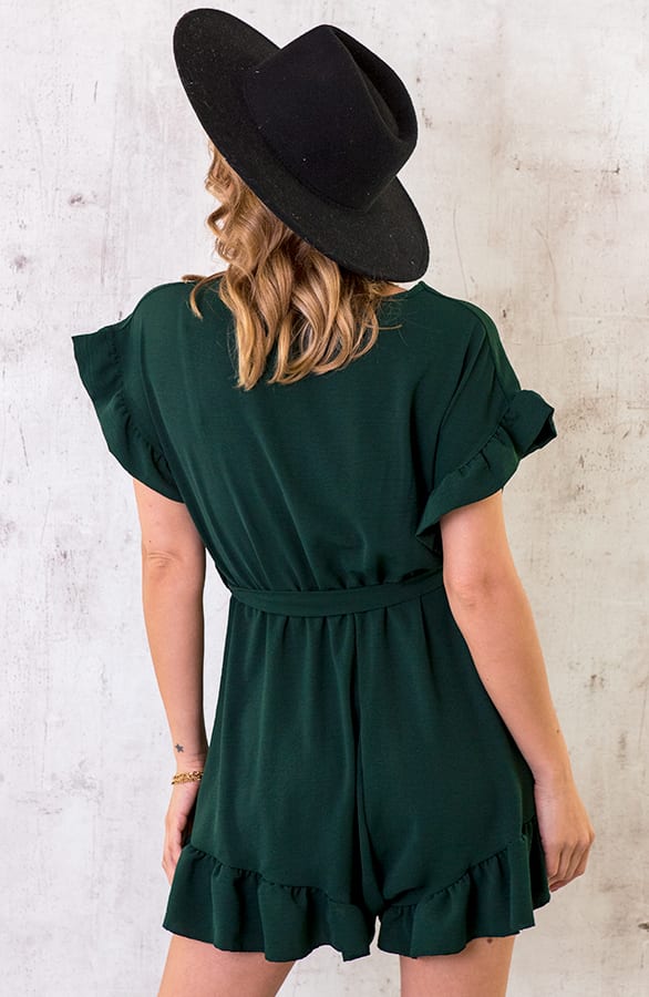St. Tropez Playsuit Smaragdgroen – shoparchief, foto 2