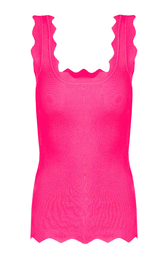Top Met Golvende Randen Fuchsia – shoparchief, foto 1