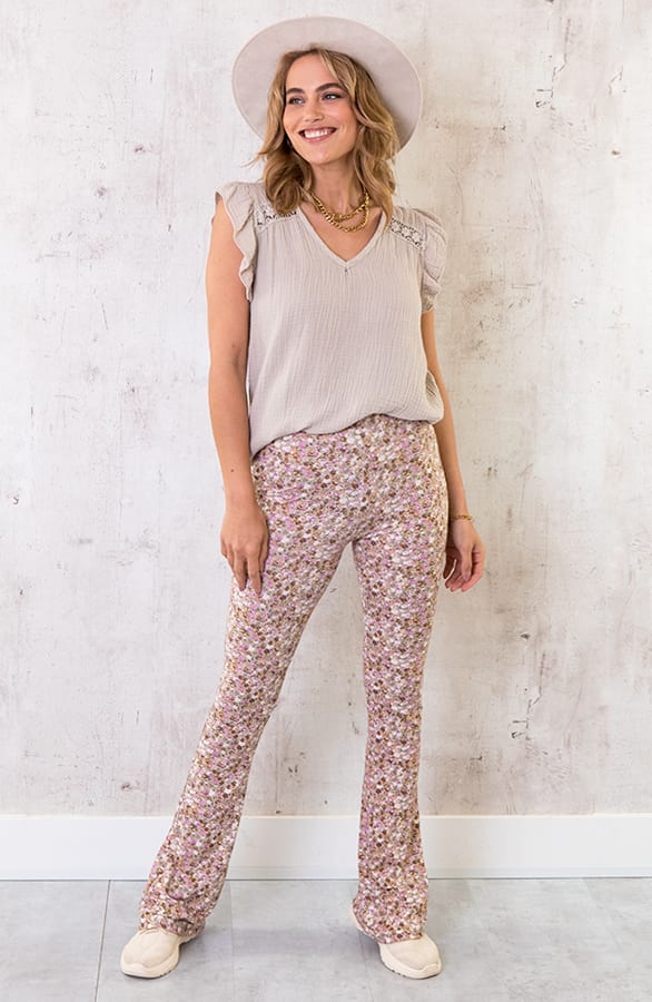 Katoenen Ruches Top Beige – shoparchief, foto 5