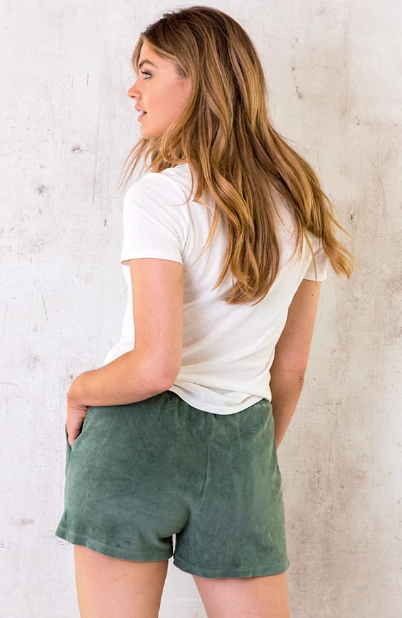 Velours Shorts Met Zakken Army – shoparchief, foto 5