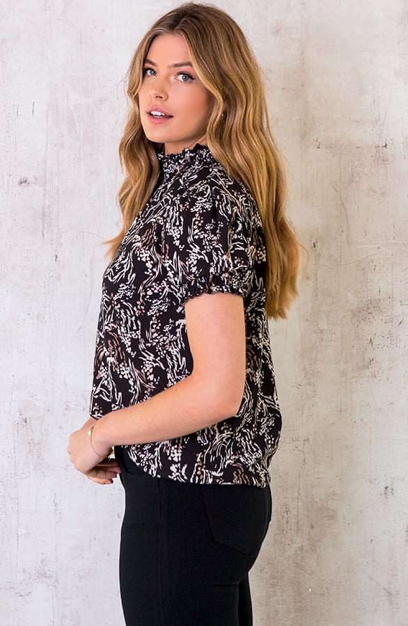 Col Top Print Zwart – shoparchief, foto 2
