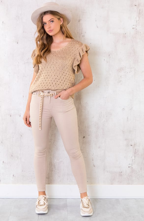 Riem Met Gouden Ringen Beige – shoparchief, foto 6