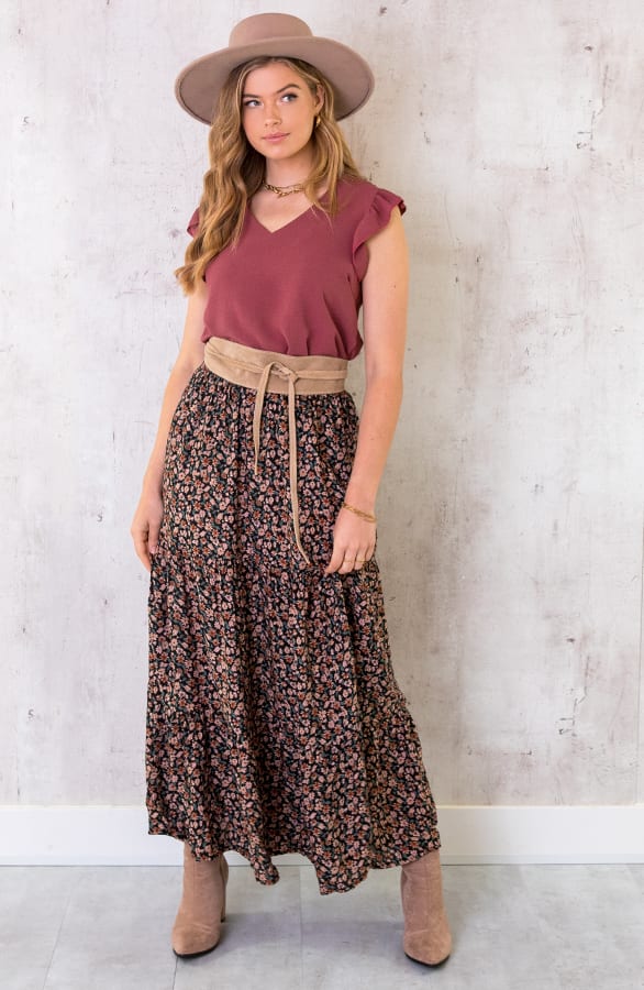 Katoenen Maxi Rok Bloemen – shoparchief, foto 5