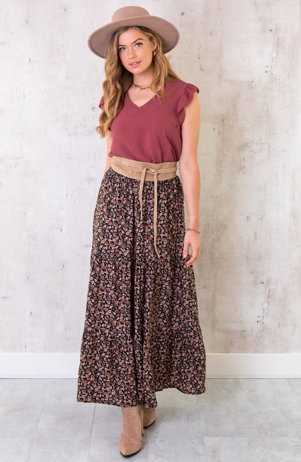 Katoenen Maxi Rok Bloemen – shoparchief, foto 4