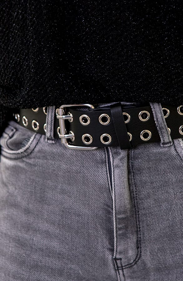 Leren Broek Riem Zilver – shoparchief, foto 4