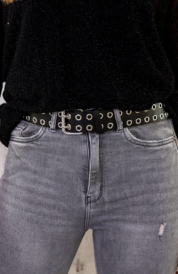 Leren Broek Riem Zilver – shoparchief, foto 3