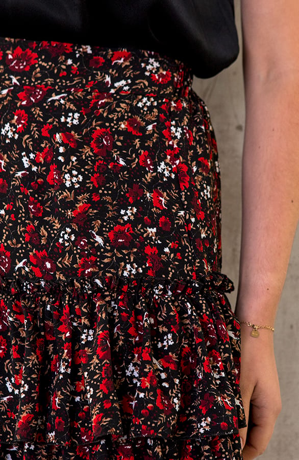 Limited Laagjes Rok Wild Flower Rood – shoparchief, foto 6