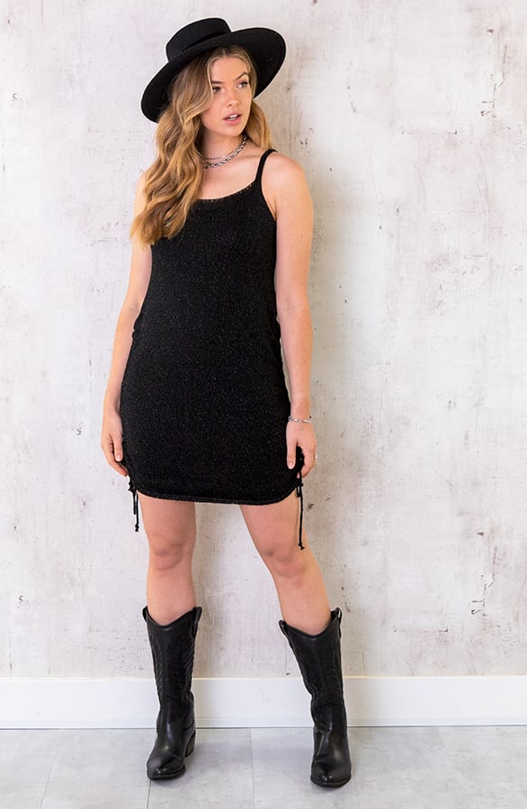 Lurex Jurk Zwart – shoparchief, foto 6