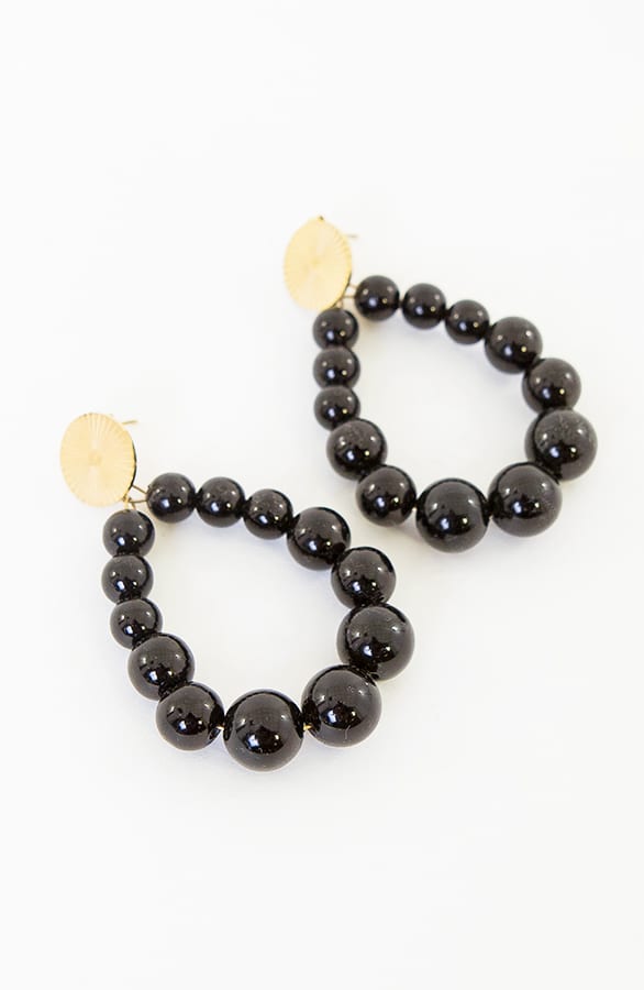 Luxury Beads Oorbellen Zwart – shoparchief, foto 1