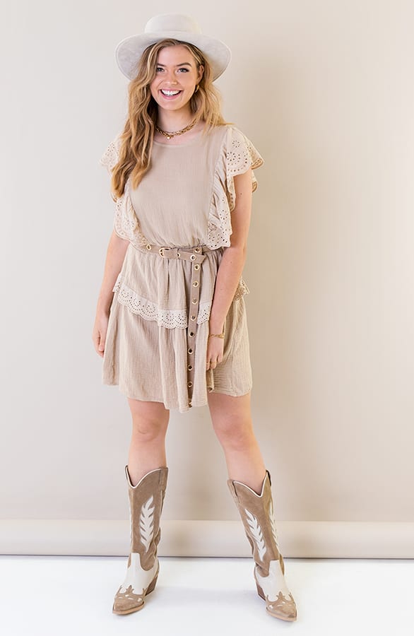 Marant Linnen Dress Beige – shoparchief, foto 12