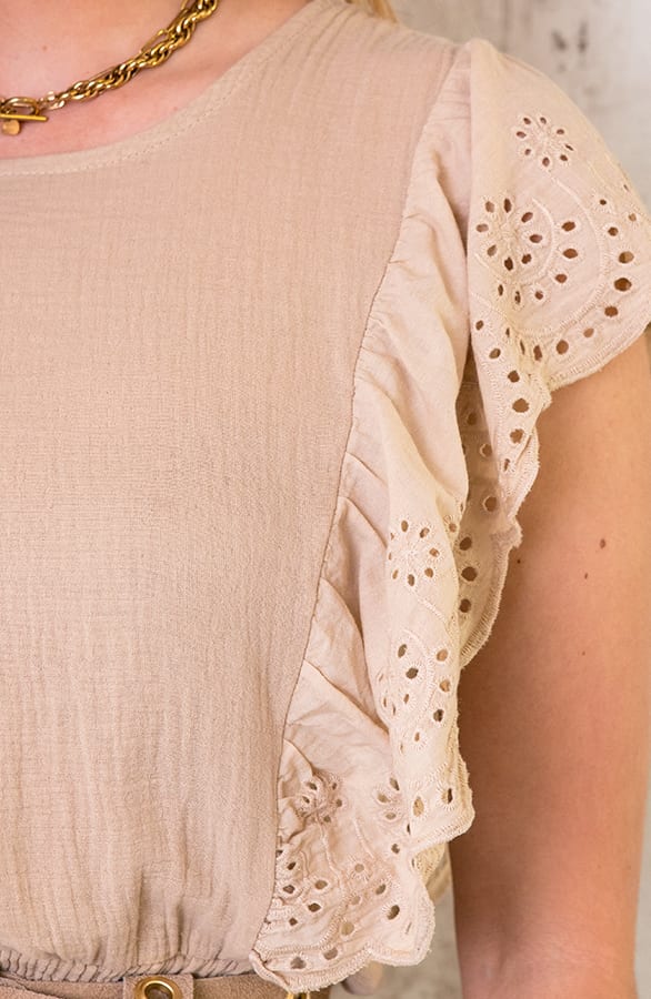 Marant Linnen Dress Beige – shoparchief, foto 5