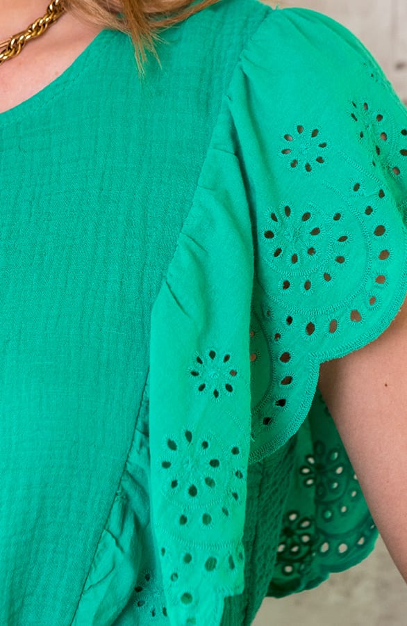 Marant Linnen Dress Bright Green – shoparchief, foto 5