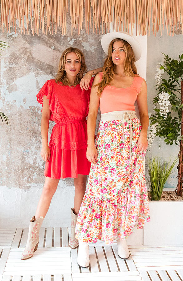 Marant Linnen Dress Koraalrood – shoparchief, foto 8
