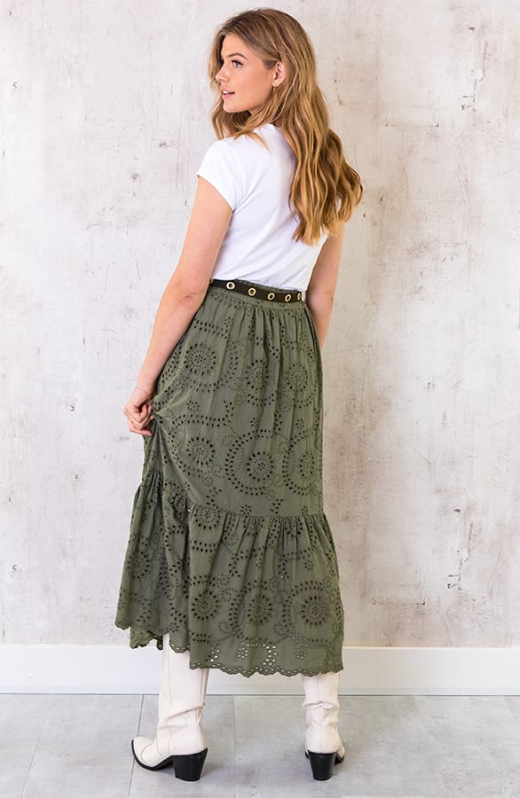 Maxi Embroidery Rok Army – shoparchief, foto 6