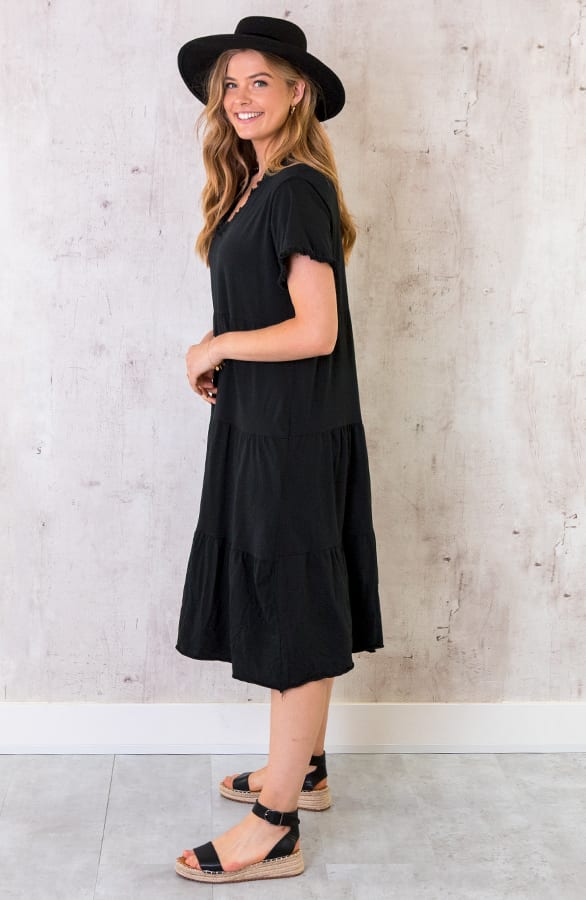 Oversized Washed Jurk Zwart – shoparchief, foto 3