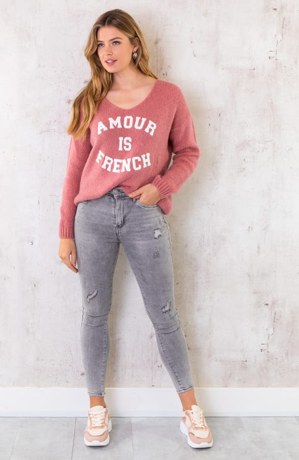 Amour Is French Trui Dust Roze – shoparchief, foto 2