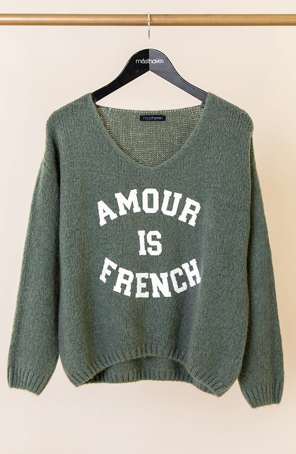 Amour Is French Trui Legergroen – shoparchief, foto 7