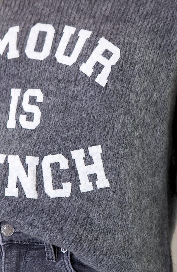 Amour is French Trui Grijs – shoparchief, foto 4