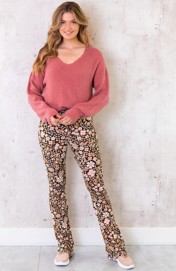 Basic Soft V-Trui Dust Roze – shoparchief, foto 4