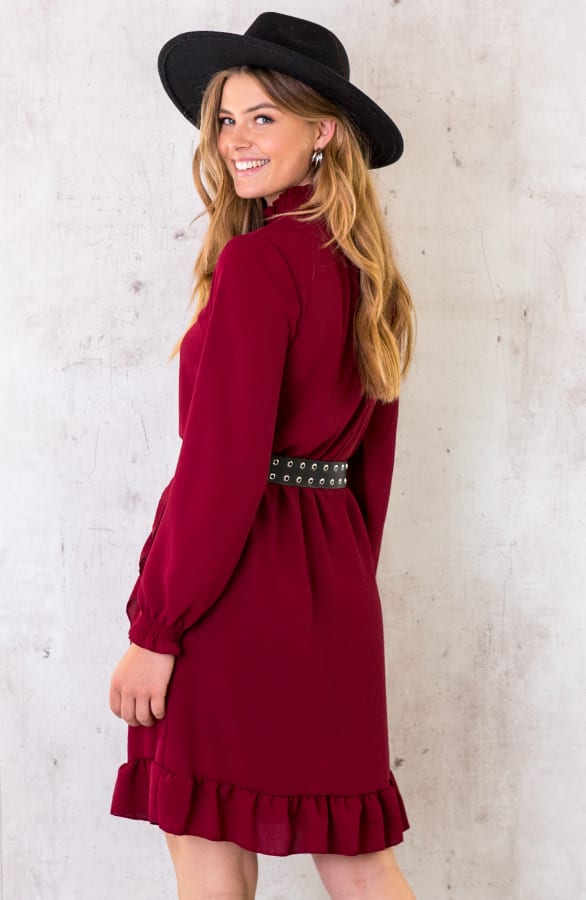 Col Jurk Overslag Bordeaux – shoparchief, foto 3
