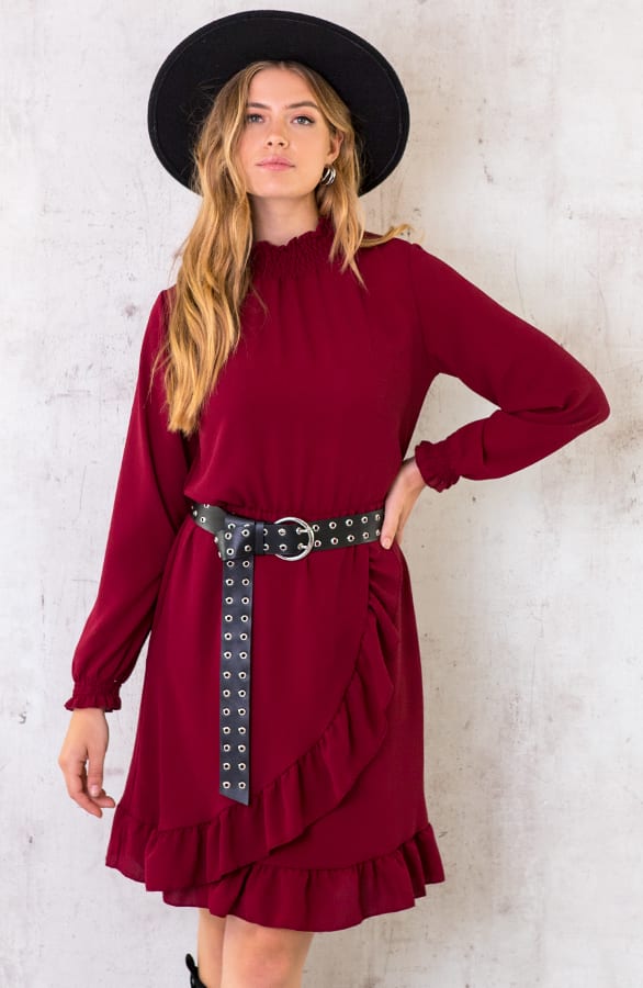 Col Jurk Overslag Bordeaux – shoparchief, foto 1