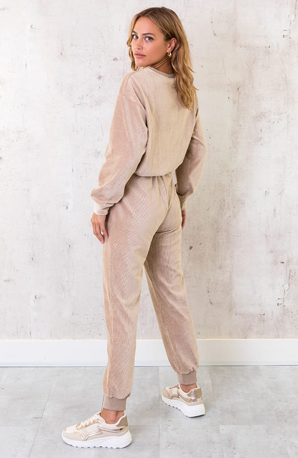 Corduroy Jogging Broek Beige – shoparchief, foto 5