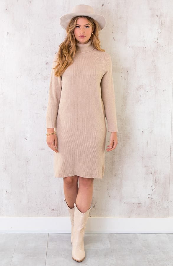 Gebreide Coljurk Oversized Beige – shoparchief, foto 2