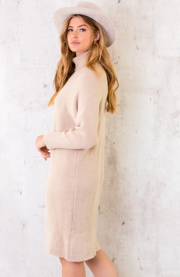 Gebreide Coljurk Oversized Beige – shoparchief, foto 3