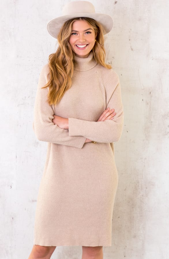 Gebreide Coljurk Oversized Beige – shoparchief, foto 1