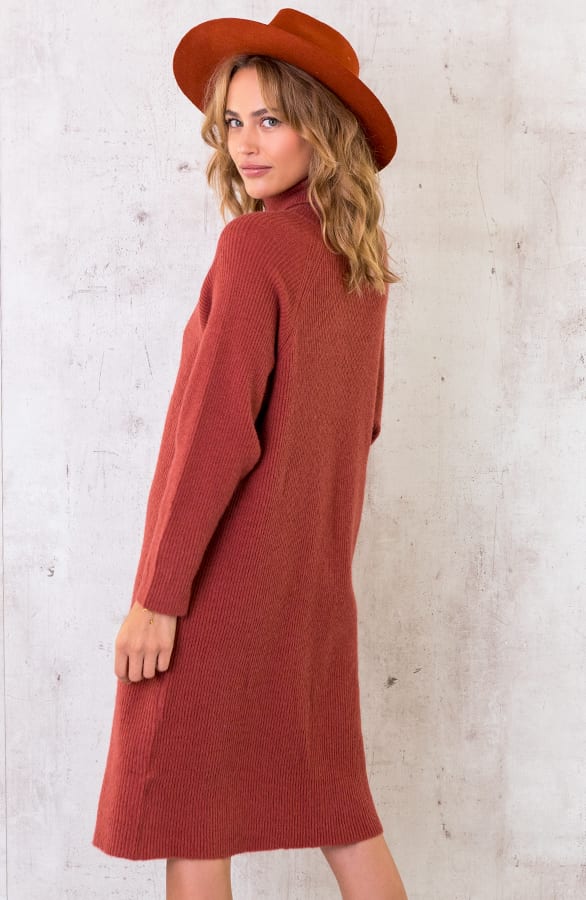 Gebreide Coljurk Oversized Terracotta – shoparchief, foto 3