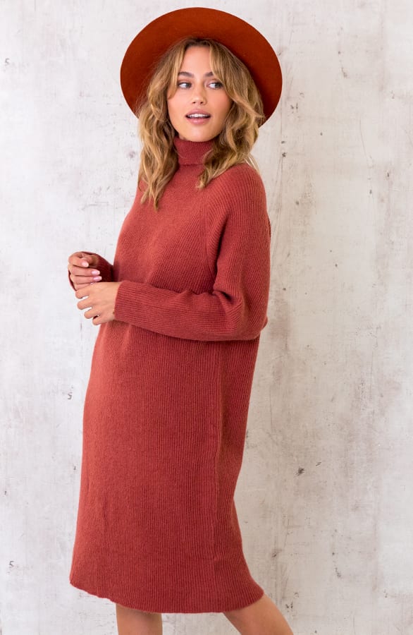 Gebreide Coljurk Oversized Terracotta – shoparchief, foto 2