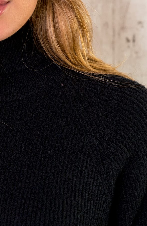 Gebreide Coljurk Oversized Zwart – shoparchief, foto 5