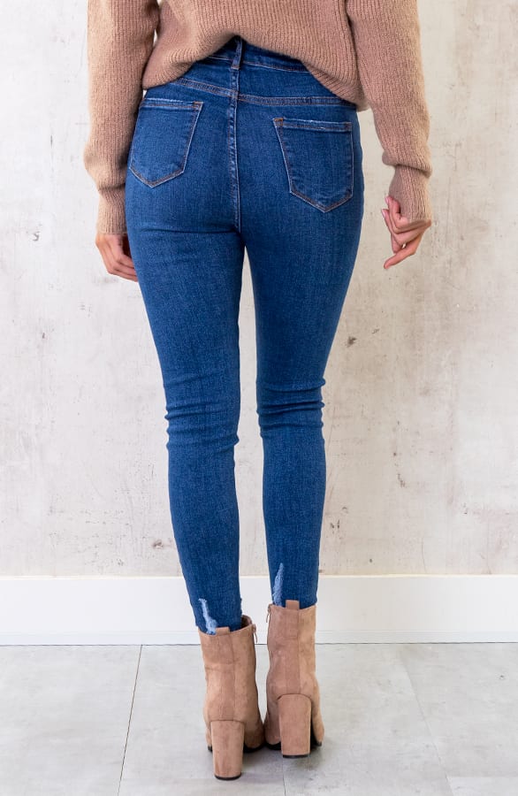 High Waist Skinny Jeans Damaged – shoparchief, foto 2