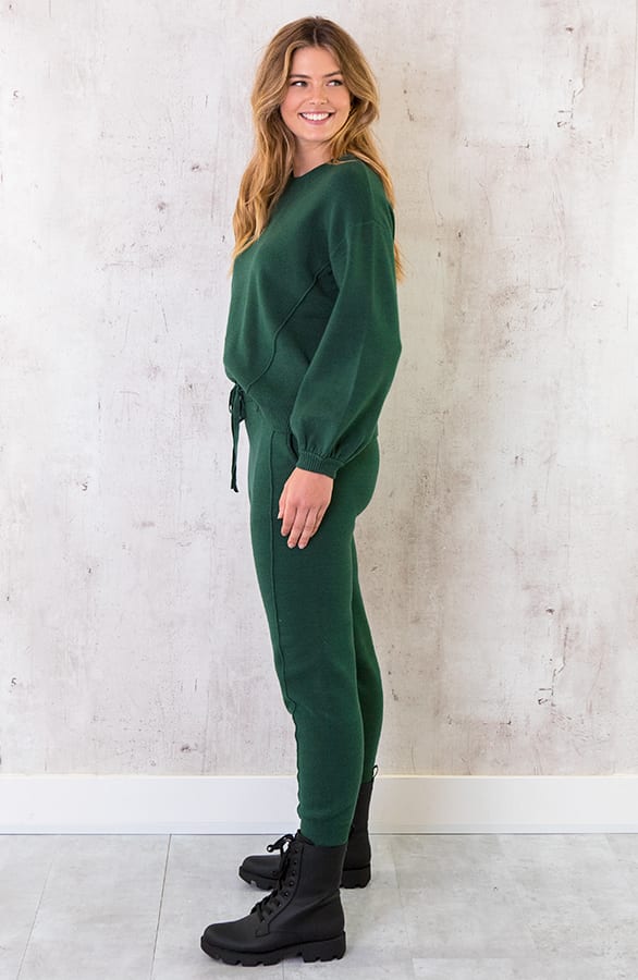 Jogging Broek Met Sierstiksel Smaragd – shoparchief, foto 7