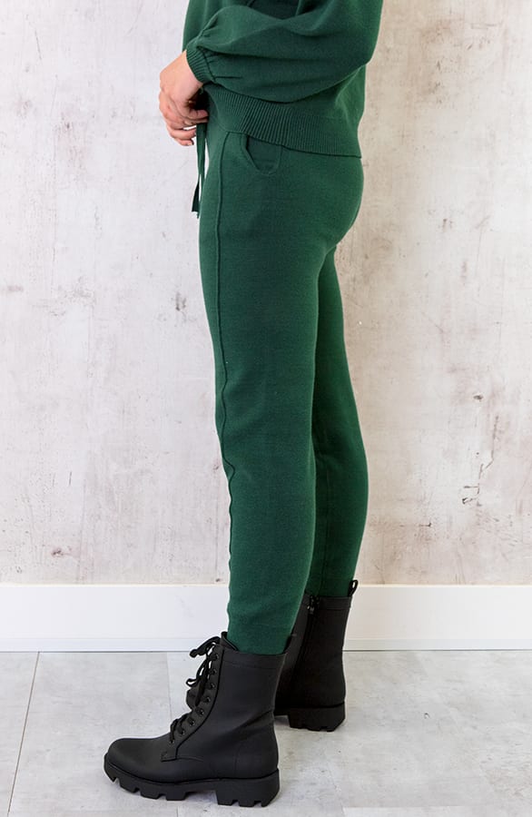 Jogging Broek Met Sierstiksel Smaragd – shoparchief, foto 2