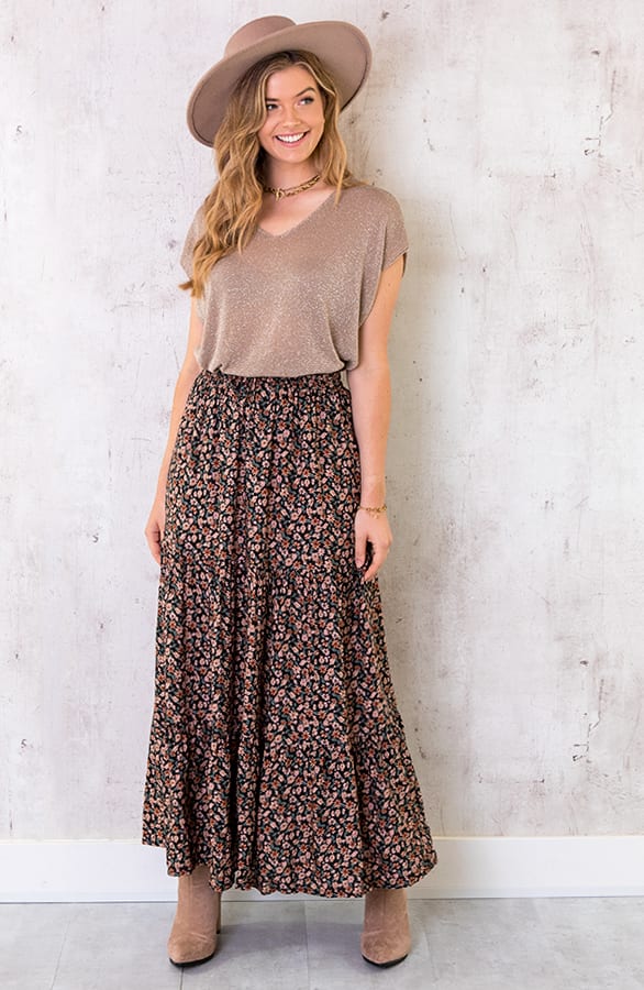 Katoenen Maxi Rok Bloemen – shoparchief, foto 6