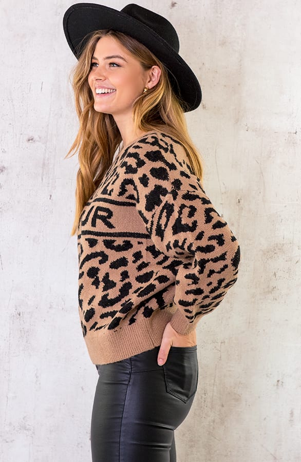 Leopard Amour Trui Taupe – shoparchief, foto 3