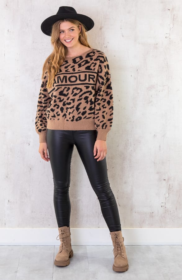 Leopard Amour Trui Taupe – shoparchief, foto 6
