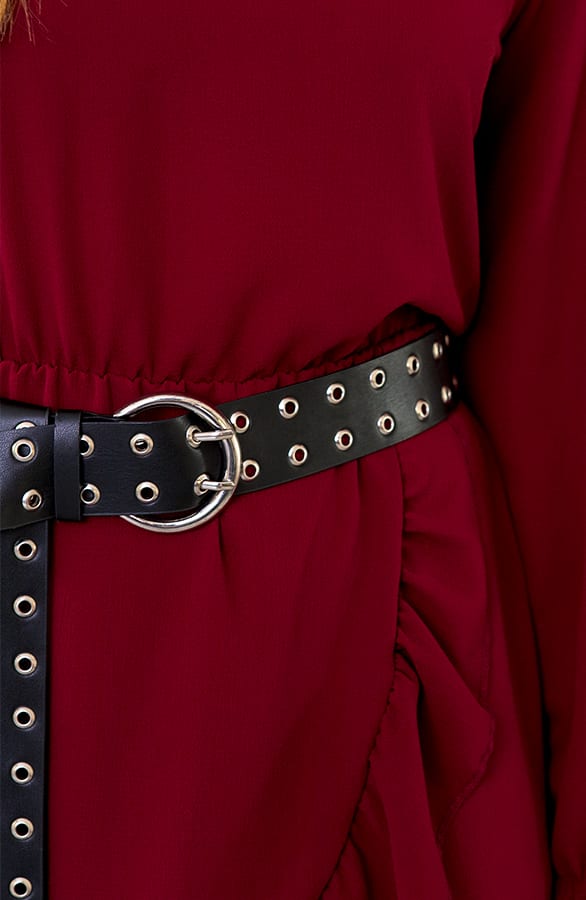 Leren Riem Lang Zwart – shoparchief, foto 2