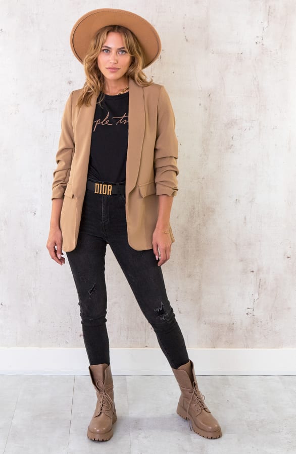 Simple Things Top Zwart Camel – shoparchief, foto 5
