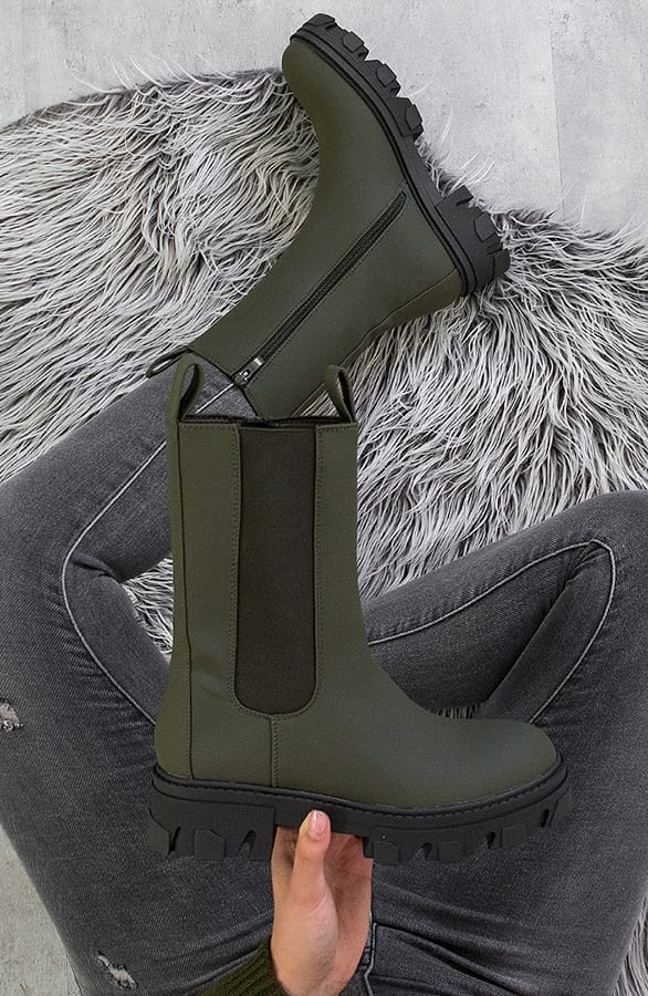 Long Chelsea Boots Army – shoparchief, foto 1