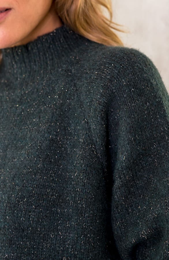 Lurex Sweater Dark Army – shoparchief, foto 4