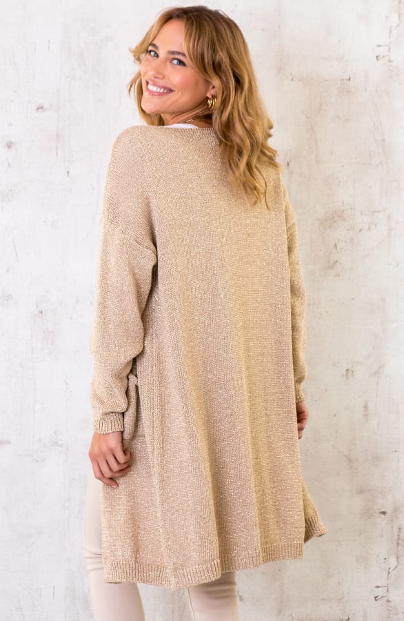 Lurex Vest Met Zakken Goud – shoparchief, foto 4