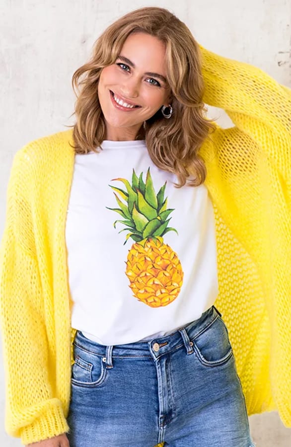 Oversized Knitted Vest Bright Yellow – shoparchief, foto 2